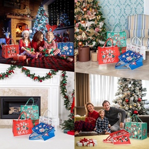 Bolsas de regalo de fieltro de 13x7x10 pulgadas con asas, bolsas de asas de <span class=keywords><strong>Navidad</strong></span> para envolver regalos, bolsas de regalo de vacaciones y adornos navideños - Product Image 6