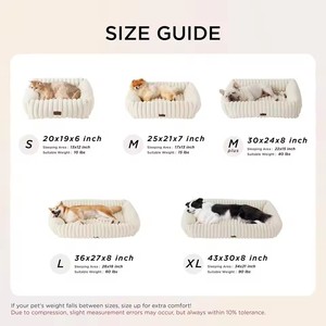 Cama Ecológica para Perros Pequeños/Medianos, Lavable, Ortopédica, de Felpa, con Funda Extraíble con Cierre, para Uso en Invierno - Product Image 5