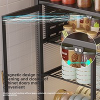 Étagère de rangement multifonctionnelle pour la cuisine, support à vaisselle multi-niveaux anti-poussière