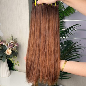 ผมตรงแบบ Bone Straight คุณภาพ Super Double Drawn แท้ 100% ต่อผมสีน้ำตาลผสม - Product Image 5