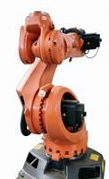 Robot industriel KUKA KR210 R2700 extra large avec une charge utile de 210 kg, une portée de 2700 mm, un contrôleur KRC4 pour l'automobile et l'industrie lourde