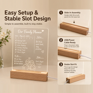 โคมไฟอะคริลิค 3 มิติ พรีเมียม ไฟ LED สำหรับตั้งโต๊ะ รูปทรงตามสั่ง พร้อมป้ายข้อความ ของขวัญวันเกิดส่วนตัว ของที่ระลึก - Product Image 2