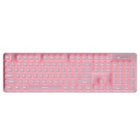 Clavier à membrane L1 entièrement métallique, sans fil, silencieux, rétroéclairé, filaire, pour PC portable
