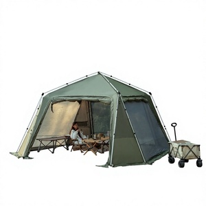 Tente familiale extérieure surdimensionnée à installation rapide tente semi-automatique auvent imperméable à l'eau auvent solaire dôme tente de camping bâche - Product Image 1