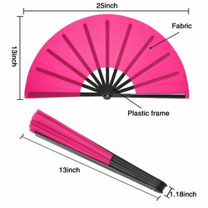 Vente Flash : Grand éventail pliant en plastique et bambou personnalisé, grande taille, pour les fêtes d'Halloween et de Noël - Product Image 4