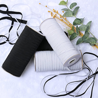 Vente en gros de bandes élastiques fines de 3 mm, en caoutchouc plat tissé, en spandex, pour la couture de vêtements et de sacs, en rouleaux