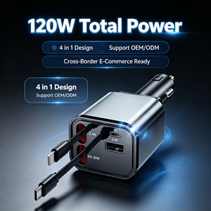 อะแดปเตอร์ชาร์จเร็วแบบ4 in 1 120W USB-C แล็ปท็อปป้องกัน OCP สำหรับ16/15/14/13/12/11 SCP OTP - Product Image 1