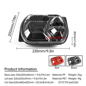 Customized PP Food Packaging Plastic Disposable <strong>Lunch</strong> <strong>Box</strong> Plastic Packaging <strong>Box</strong> - Product Image 4