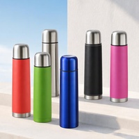 Botol Air Stainless Steel Anti Gores Berlapis Bubuk, Sublimasi, Desain Petualangan, Logo Kustom