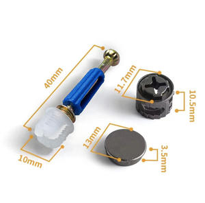 Venta al por mayor de fábrica: Conectores de muebles 3 en 1 con cierre de leva y espiga, hierro+plástico, 16MM/18MM, fácil instalación - Product Image 1