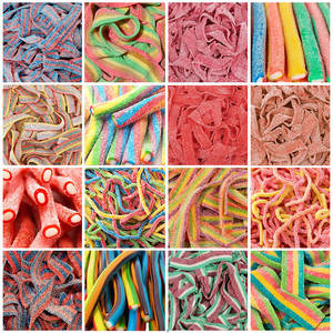 Toptan sıcak satış lal toplu çok renkli ekşi Gummies Mix meyve lezzet ekşi kemerler şeker Liquorice şerit şeker - Product Image 1