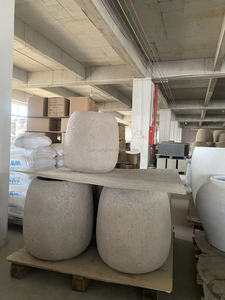 Pots de fleurs en fibro-ciment de style européen, prix d'usine en gros, design unique de pot de plante en béton - Product Image 2