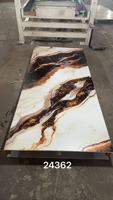Panneau mural SPC haute brillance résistant à l'usure et protégé contre les UV, panneau mural en PVC imitation marbre, feuille de marbre UV