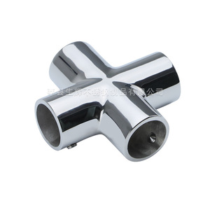 Cross Shaped 316 Stainless Steel Tubular Joint 22MM 25MM 30MM 32MM Mirror Polished Marine Hardware For <b>Yacht</b> Railing - Product Image 4