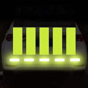 4pcs PVC 3D Reflective Strips Waterproof Customized Shape Glossy Finish Night Safety <strong>Motorbike</strong> Helmet Box Fuel Tank <strong>Side</strong> <strong>Car</strong> - Product Image 1