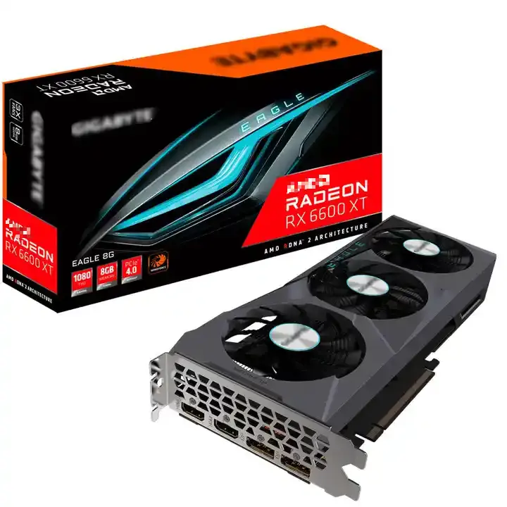 Untuk Gigabit RX 6600 XT Eagle 8G kartu grafis baru GDDR6 GPU dengan 8GB VGA digunakan Nvida Chipset kipas pendingin aplikasi Desktop