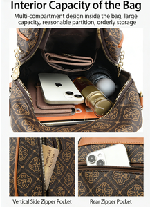 Mochilas Personalizáveis Multifuncionais de Alta Capacidade em Estoque, Mochila de Designer Luxuosa para Mulheres em PU de Alta Qualidade - Product Image 6