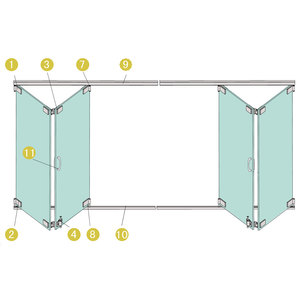 Puerta Corredera Plegable de Vidrio sin Marco para Balcón Exterior, Diseño Moderno, Seguridad Antirrobo, <span class=keywords><strong>Hermosa</strong></span> y Sencilla - Product Image 5
