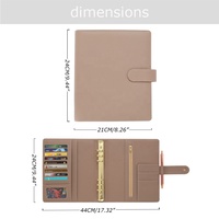 Agenda Yihe Luxe A5, la Más Vendida, Planificador de Presupuesto con Anillas Doradas de 35 mm, Encuadernación de Cuero Suave con Logotipo Personalizado