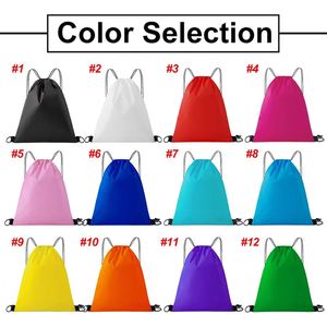 Custom Logo Sublimation Polyester <b>Backpacks</b> Waterproof Sport Gym Drawstring Bag for Marathon Running Fitness Gift - Product Image 2