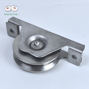 Con lăn bánh xe cửa trượt, Con lăn theo dõi cổng, vật liệu thép không gỉ 304 với rãnh y và ổ trục đơn - Product Image 6