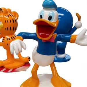 Escultura Personalizada de Fibra de Vidrio y Resina, Estilo Moderno para Exteriores, Escultura de Scrooge McDuck Cromado, Escultura de Pato Donald Amarillo, Estilo Pop Art - Product Image 3