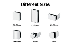Support mural <span class=keywords><strong>pour</strong></span> douche en verre trempé de 8 à 12 mm, style moderne personnalisable, 90 degrés, chromé - Product Image 4