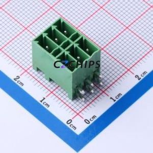 MX15EDGRHB-3.5-2*03P-GN01-Cu-A Plug-in Terminal Block Bent Lead Through Hole,P=3.5mm Board-to-Board / Socket - Closed 1x3P 3.5mm - Product Image 1