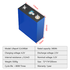 แบตเตอรี่ CATL 3.2V 340Ah 280Ah 302Ah 314Ah 320Ah แบบแท่งปริซึม 10000 รอบการใช้งาน สำหรับยานยนต์และเครื่องมือไฟฟ้า - Product Image 3