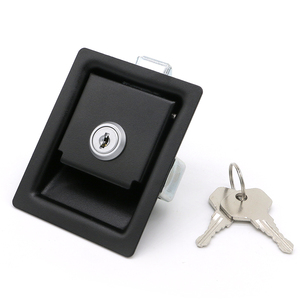 Cerradura de Puerta Plana Cromada Plateada de Hierro 64-22-15 con Espaciado de 70mm Sin Llave - Product Image 1