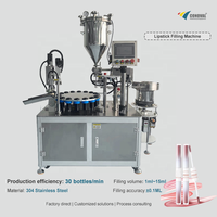 Petite machine de remplissage automatique de liquides pour baume à lèvres et rouge à lèvres, avec fonction de chauffage et mélangeur intégré