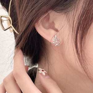 Ruitai S925 Sterling <b>Silver</b> Geometric <b>Stud</b> Earrings For Women Everyday Wear - Product Image 1