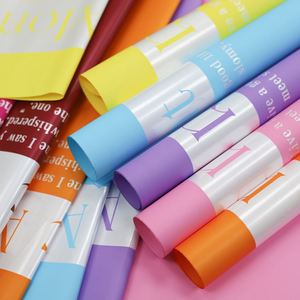 Papier d'emballage floral en plastique PP imperméable, effet nacré, 20 pièces/paquet, matériel d'emballage floral de luxe - Product Image 1