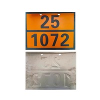 Panneau rectangulaire en acier inoxydable Guangan pour marchandises dangereuses, nouvelle norme nationale, plaque d'avertissement diamant pour camion-citerne