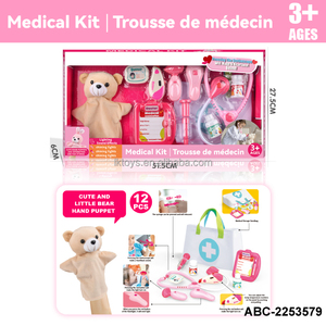 May Mắn Đồ Chơi Bác Sĩ Con Rối Tay Thiết Lập Với Vải Lưu Trữ Túi Bác Sĩ Đồ Chơi Điện Với Đèn Âm Thanh Và Pin Bao Gồm - Product Image 4