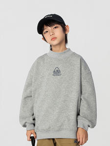 <span class=keywords><strong>Sweat</strong></span>-shirt à col rond pour enfants Mountain Boy, hiver 2025, en coton mélangé teint en pièce, doublé en polaire, manches longues, couleur unie, tendance - Product Image 6
