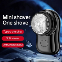 Rasoir électrique rotatif FH060 pour hommes, rechargeable, lavable, mini rasoir de voyage et de voiture, utilisation portable pour les voyages d'affaires