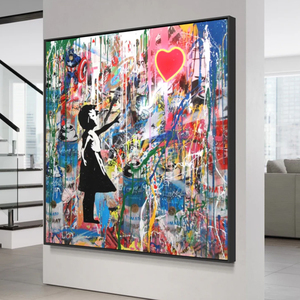 All'ingrosso moderna per bambini Graffiti Street Pop Art stampa <span class=keywords><strong>Poster</strong></span> di grandi dimensioni astratta Extra Gril pittura su tela - Product Image 1