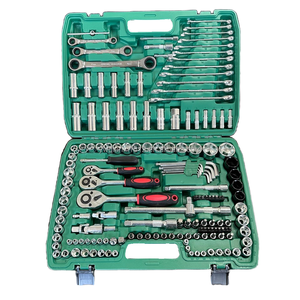 Jeu de douilles métriques combinées 82/151 pièces OEM Everich avec clé à cliquet à dégagement rapide, rallonges et adaptateurs, pour réparation automobile, en coffret rigide - Product Image 2