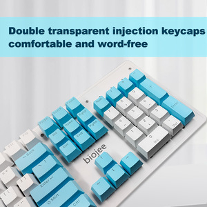 Bioiee Mechanical <b>Keyboard</b> 104 Keys <b>Wired</b> RGB Gaming <b>Keyboard</b> With Detachable Cable Blue Keycaps - Product Image 4