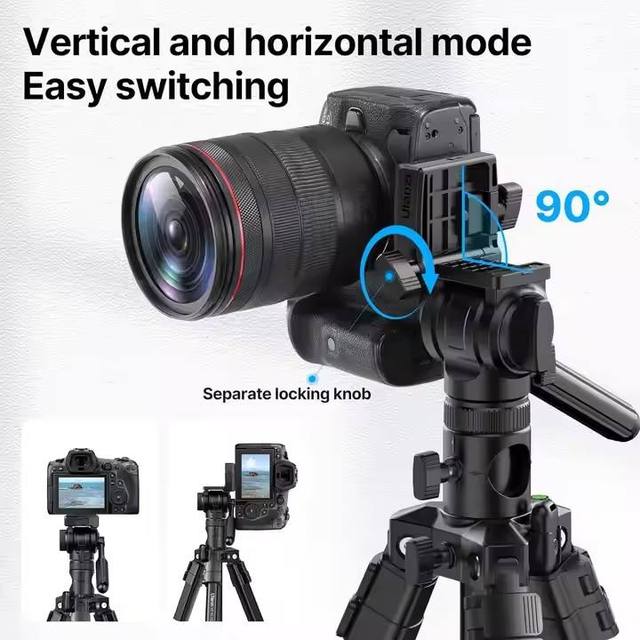 Ulanzi Professional Mini Portable Aluminum Plastic Tripod-69.29" Extended Length Flip Lock Mechanism for DSLR Camera Mobile