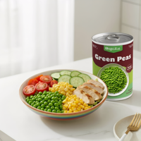 Petits pois verts en conserve, faciles à ouvrir, préparés à l'eau, 400g, vente en gros, prix abordable, qualité fraîche et stable
