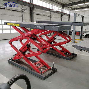 Elevador de Tijera Hidráulico de Doble Cilindro JINGLI JL300D de Dos Postes, 4000 kg de Capacidad de Elevación, para Montaje en Suelo, Marca Shandong - Product Image 2