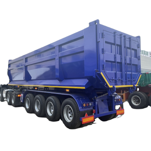 Remorque de camion semi-remorque benne basculante arrière en U de haute qualité 25m³ 32m³ - Product Image 2