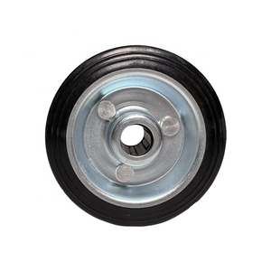 Fabrikdirektverkauf 3-4 Zoll Massivkautschuk-Industrie-Roller mit verzinktem Eisenkern seitlich befestigte Räder - Product Image 2