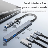 Hub 5 ports USB C Station d'accueil USB 3.0 & 2.0 Hub multiport Lecteur de carte SD TF pour Lenovo Macbook Pro Adaptateur multi-splitter