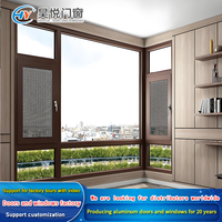 Puente roto ventanas de aluminio aleación de aluminio deslizante personalizado interior sistema de aislamiento acústico ventana ventanas correderas