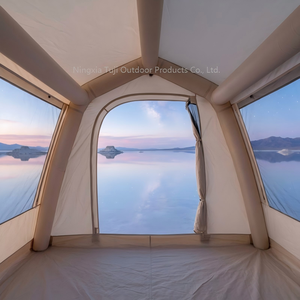 Tenda da Campeggio di Lusso per 3-4 Persone, Tipo a Tirante Diritto, Quattro Stagioni, Impermeabile, Doppio Strato, Protezione UV, Portatile per Esterni - Product Image 4