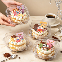 Boîte à gâteau en PET à marque privée avec impression personnalisée de couleur et de logo, matériau écologique pour l'identité de marque et la vente en gros