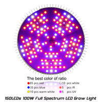 Ampoules LED pour la culture des plantes à spectre complet IP65 en acier inoxydable, lumière de croissance pour plantes d'intérieur, UV IR, lampe de floraison pour hydroponie, serre